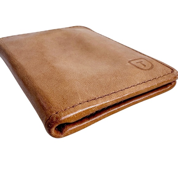 TECOVAS Small Leather Wallet Card Holder One Size in Tan - Picture 7 of 10